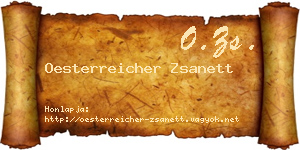 Oesterreicher Zsanett névjegykártya